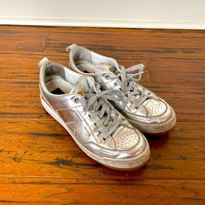 Golden Goose Silver Sneakers